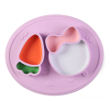 Pratos de silicone para bebês com sucção de silicone para bebês alimentando bebês de silicone grátis para bebês